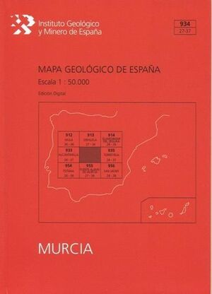 MAPA GEOLÓGICO  DE ESPÑA ESCALA 1:50.000 MURCIA