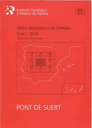 MAPA GEOLÓGICO DE ESPAÑA ESCALA 1:50.000. HOJA 213, PONT DE SUERT
