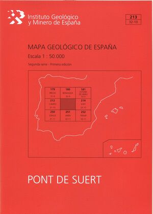 MAPA GEOLÓGICO DE ESPAÑA ESCALA 1:50.000. HOJA 213, PONT DE SUERT