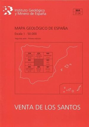 MAPA GEOLÓGICO DE ESPAÑA ESCALA 1:50.000. HOJA 864, VENTA DE LOS SANTOS