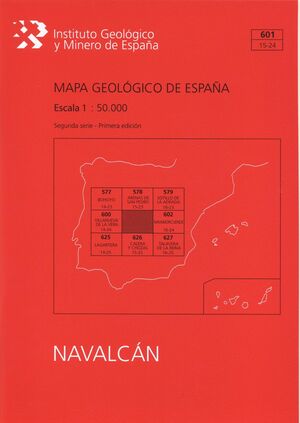 MAPA GEOLÓGICO DE ESPAÑA ESCALA 1:50.000. HOJA 601, NAVALCÁN