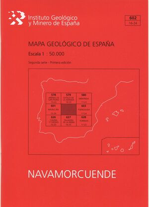 MAPA GEOLÓGICO DE ESPAÑA ESCALA 1:50.000. HOJA 602, NAVAMORCUENDE