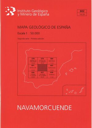 MAPA GEOLÓGICO DE ESPAÑA ESCALA 1:50.000. HOJA 602, NAVAMORCUENDE