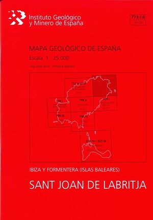 MAPA GEOLÓGICO DE ESPAÑA ESCALA 1:25.000. SANT JOAN DE LABRITJA, 773
