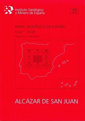 MAPA GEOLÓGICO DE ESPAÑA, E 1:50.000. HOJA 713, ALCÁZAR DE SAN JUAN