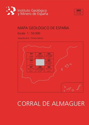 MAPA GEOLÓGICO DE ESPAÑA ESCALA 1:50.000. HOJA 660, CORRAL DE ALMAGUER