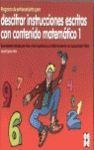 PROGRAMA ENTRENAMIENTO DESCIFRAR INSTRUCCIONES ESCRITAS CON CONTENIDO MATEMATICO-1.CEPE