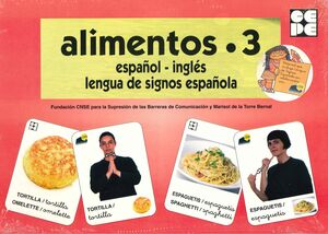 ALIMENTOS 3-BARAJA ESPAÑOL INGLES LENGUA DE SIGNOS ESPAÑOL