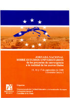 JORNADA NACIONAL SOBRE ESTUDIOS UNIVERSITARIOS.DE LOS PROYECTOS DE CONVERGENCIA