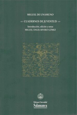 CUADERNOS DE JUVENTUD DE MIGUEL DE UNAMUNO