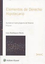 ELEMENTOS DE DERECHO HIPOTECARIO