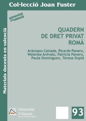 QUADERN DE DRET PRIVAT ROMÀ