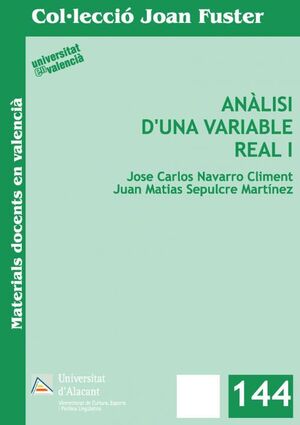 ANÀLISI D'UNA VARIABLE REAL I