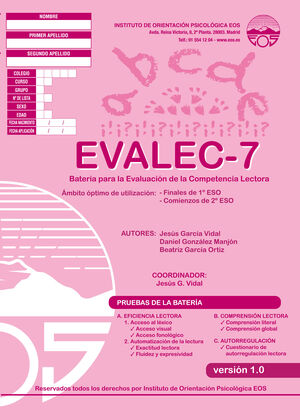 EVALEC 7 BATERÍA PARA LA EVALUACIÓN DE LA COMPETENCIA LECTORA