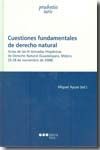 CUESTIONES FUNDAMENTALES DE DERECHO NATURAL							ACTAS DE LAS III JORNADAS HISP