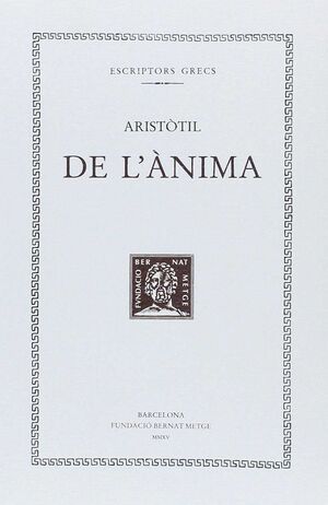 DE L'ÀNIMA (DOBLE TEXT/RÚSTICA)