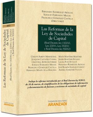 REFORMAS DE LA LEY DE SOCIEDADES DE CAPITAL, LAS