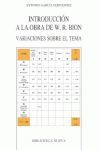 INTRODUCCIÓN A LA OBRA DE W.R.BION