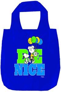 BOLSA PLEGABLE SNOOPY BE NICE AZUL