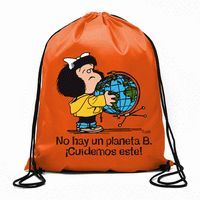 BOLSA DE CUERDAS MAFALDA ­NO HAY UN PLANETA B!