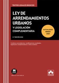 LEY DE ARRENDAMIENTOS URBANOS Y LEGISLACION COMPLEMENTARIA