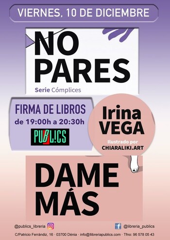 Firma de libros: Irina Vega